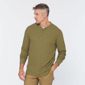 Men's 40 Grit Standard Fit Thermal Henley